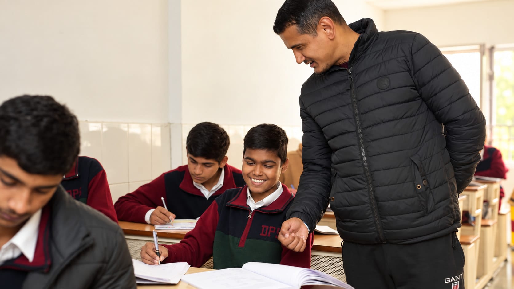 Students and a teacher in a Dalhousie classroom